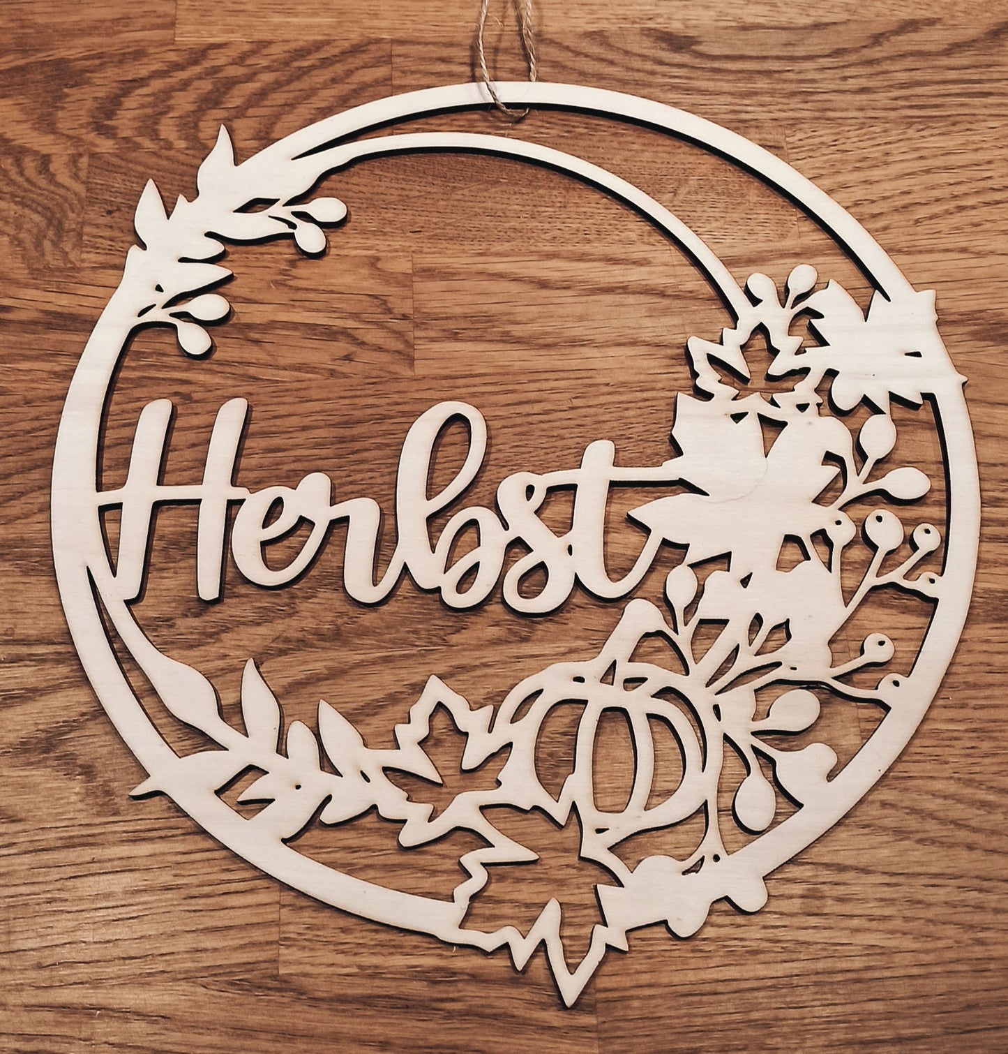 30_Laser | Herbst Kranz | Türkranz | Vorlage | Laser Cut | SVG zum Download